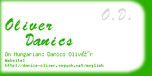 oliver danics business card